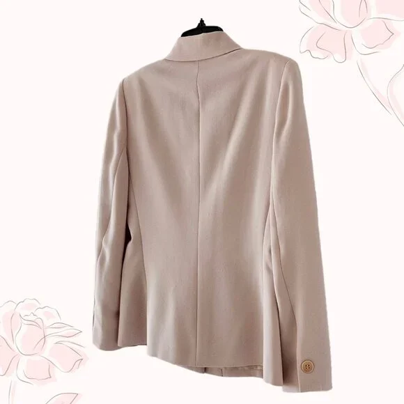 Petite Sophisticate Vintage Single-Breasted Blazer | NWT | 4P | Powder Pink - Picture 6 of 14